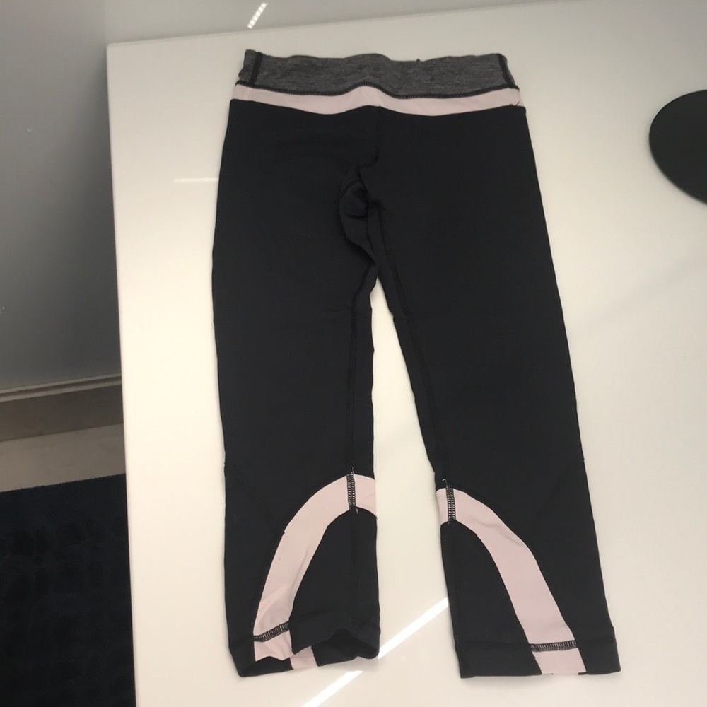 Lululemon Pink, Black, and Grey Leggings